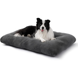 Крісло-лежанка для собак BEDSURE XL - велике, 104x69x8 см, сіре. Лежанка для собак з антиковзним дном, м'яка та зручна.