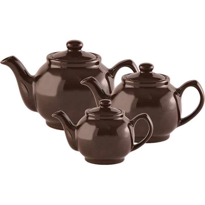 Чайник Price & Kensington на 10 чашок, високоякісна кам'яна кераміка, глянцева глазур, коричневий Rockingham, для чаю, вінтажний, підходить для мікрохвильової печі та посудомийки