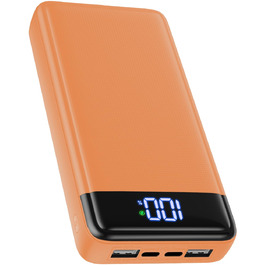 Повербанк Power Bank 26800mAh 22.5W Fast Charge, зовнішній акумулятор з USB-C (PD3.0, QC4.0) для iPhone 16 15 14 13 Pro Max, помаранчевий