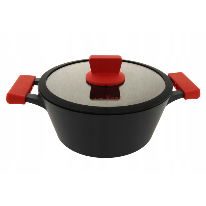 Каструля Zwieger Obsidian 24 см з кришкою, для індукційних плит