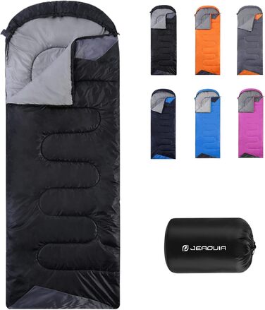 Adult Lightweight Waterproof Sleeping Bag - Cold Weather Camping & Hiking Bag for Men & Women - Includes Compression Bag