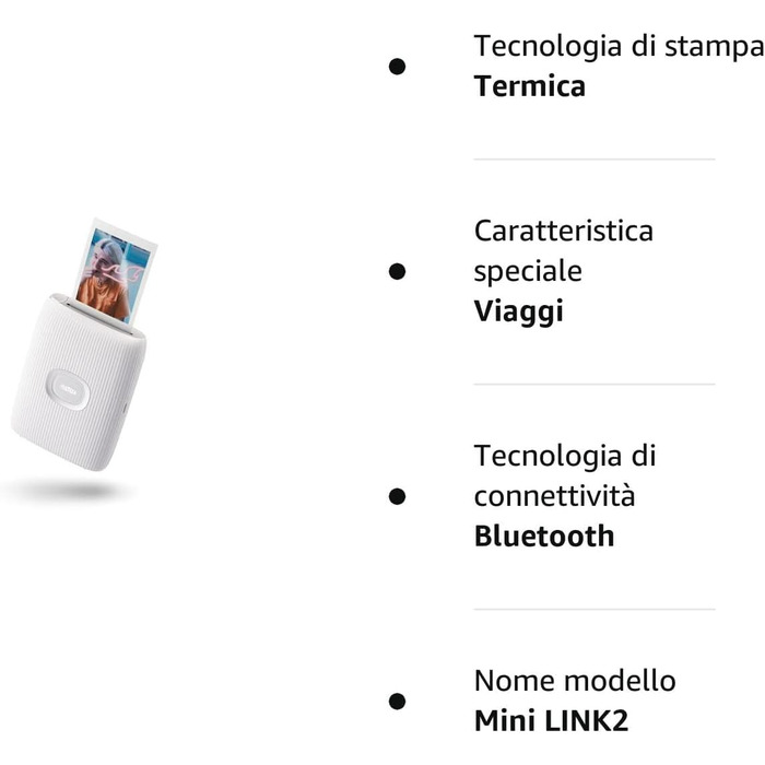 Принтер для смартфона INSTAX Mini Link 2, білий, компактний