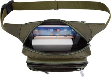 Водонепроникна поясна сумка для чоловіків та жінок, спортивна, для бігу, піших прогулянок, велосипедна сумка, для ножа та туристичного інструменту (оливковий)