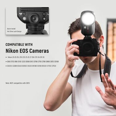 NEEWER Z2-S 2.4G TTL Speedlite для Sony: Потужний спалаху з дифузором та 2 моделюючими лампами, сумісний з камерами Sony, 76W, 1/8000s HSS, 3000mAh, 600 повних спалахів