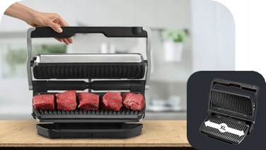 Складаний електричний гриль Tefal Optigrill Elite XL GC760D30, 2200 Вт