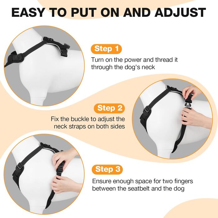 Світловідбиваючий нашийник для собак великих порід з LED підсвічуванням, акумуляторний, регульований, 3 режими освітлення, висока видимість (Чорний, XS)