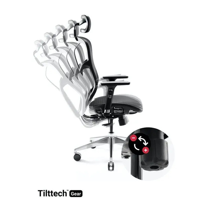 Ергономічне крісло Diablo Chairs V-Basic, тканина, чорне