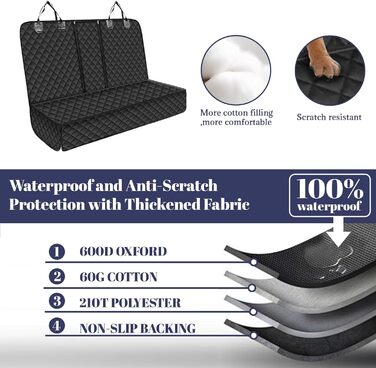 Накладка на сидіння автомобіля для собак, 135x120 см, водовідштовхувальна, стійка до подряпин, універсальна, для вантажівок, легкових автомобілів, позашляховиків, Jeep