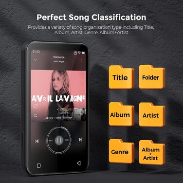 MP3-плеєр TIMMKOO з Bluetooth та WiFi, 4.0