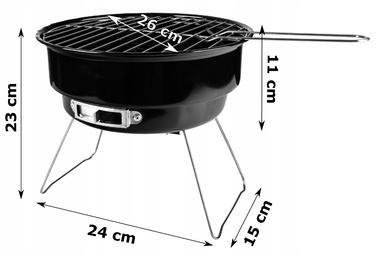 Вугільний гриль Gotel, 25 x 25 см