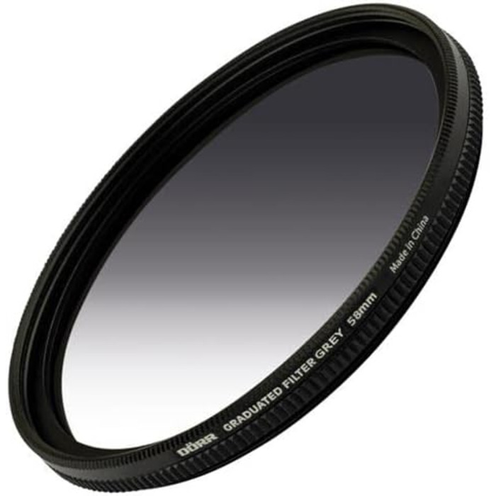 Фільтр Dörr Digiline Градієнт сірого, 2 ступені затемнення, ND 0.6X, з міцного Resin, безбарвний, з різьбою для передньої частини (58 мм)