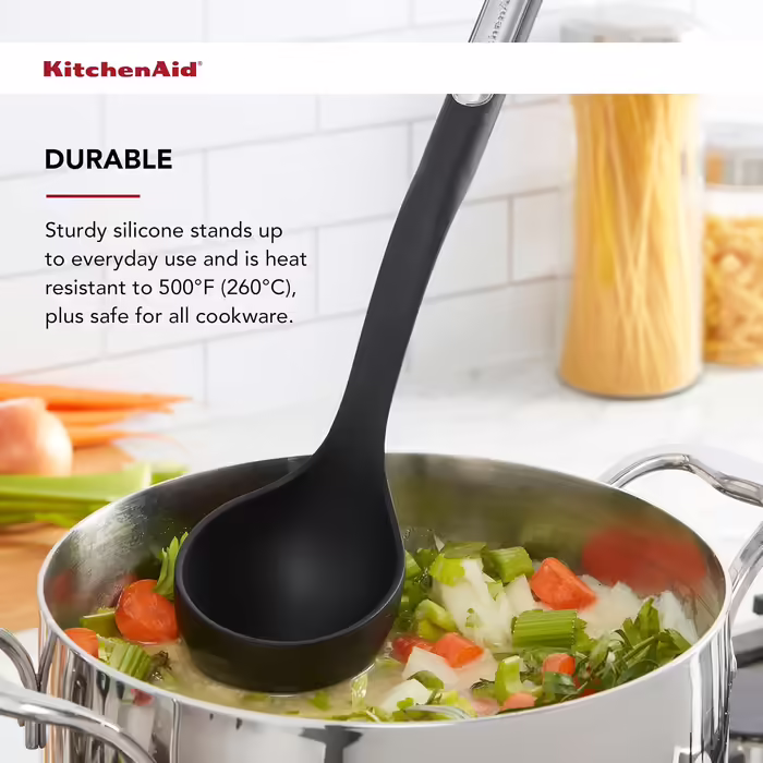 Кухонна ложка KitchenAid KL006OHOBA, силіконова, чорна