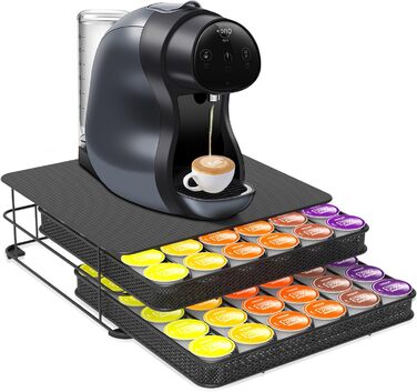 Підставка для капсул кави Masthome 3-ярусна для Dolce Gusto, 108 капсул, чорна