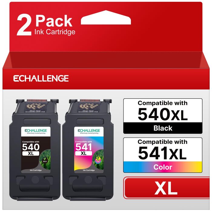 Комплект картриджів ECHALLENGE PG-540 XL та CL-541 XL для принтерів Canon PIXMA MG3650, MG3600, MG4250, MX475, MX375, MX535, MG3150, MG3500 (чорний та кольоровий)