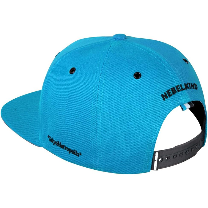 Кепка Nebelkind Snapback Cyberpunk з прямим козирком, унісекс, електрично-блакитний колір