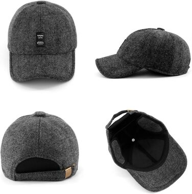 Зимові шапки Gisdanchz 7-7 1/2 з навушниками, унісекс, для роботи та спорту на відкритому повітрі (сірий)