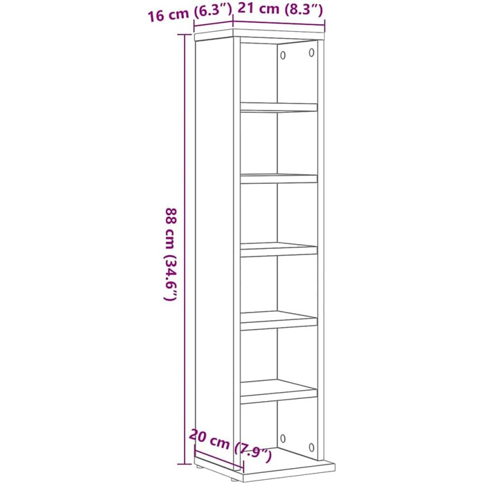 vidaXL CD Rack with Ample Storage