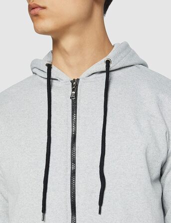 F London Худі з блискавкою для чоловіків - капюшонний пуловер з блискавкою. Ідеальний для повсякденного носіння та спорту (XXL, Сірий)