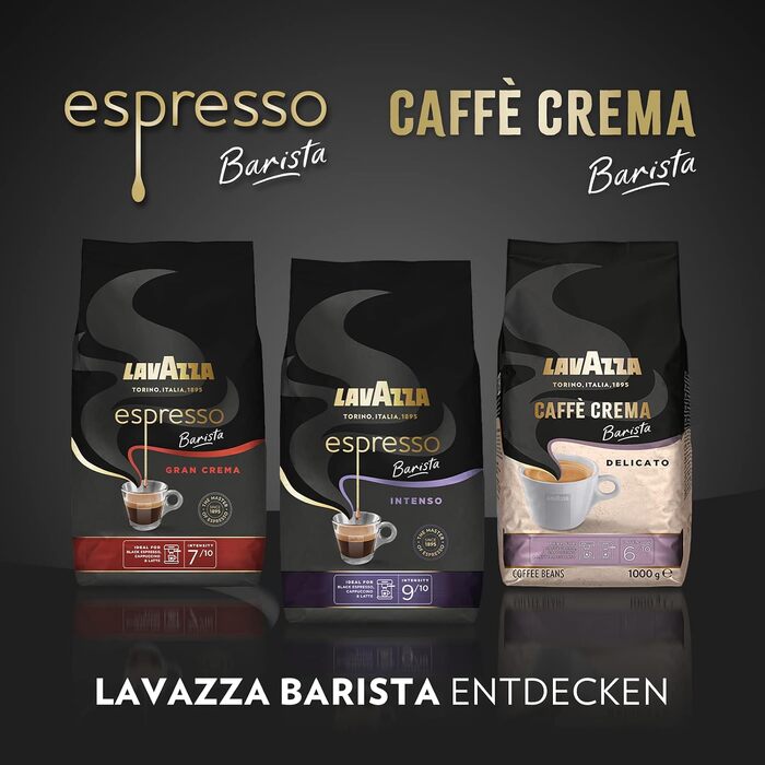 Кава в зернах Lavazza Espresso Barista Intenso, інтенсивність 9/10, середній обсмал, 1 кг