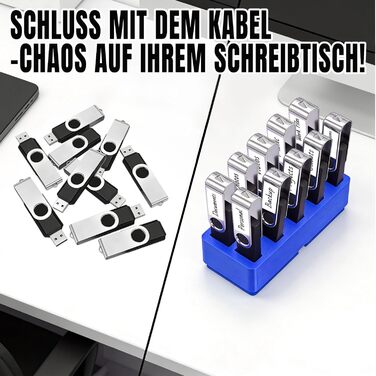 Органайзер для USB-накопичувачів TATMOHIK: сумка для 10 USB-флеш-накопичувачів, аксесуари для зберігання