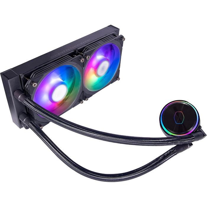 Система водяного охолодження Cooler Master MasterLiquid PL Flux 240 (білий) - AIO з 2 x 120mm вентиляторами, ARGB-контролер (2-ге покоління), сумісна з AMD та Intel