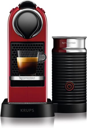 Кавомашина капсульна Nespresso Krups XN7615 Citiz&Milk, 1260 Вт, 1 л, 19 Бар, червона