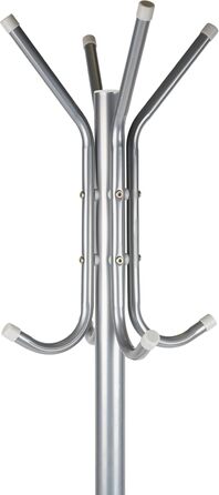 Mind Reader Alloy Collection Coat Rack with 11 Hooks, Metal, Silver