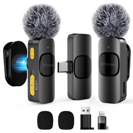 Бездротовий петличний мікрофон з 4 режимами запису для телефону, iPhone, Android та ПК – міні-мікрофон для відео, Vlog, TikTok, YouTube, стрімінгу та інтерв'ю L3