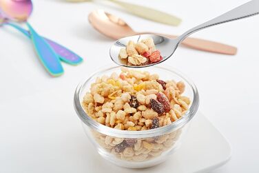 Набір дитячого столового приладдя EXZACT Kinderbesteck Set 18-ти частинний з нержавіючої сталі, від 2 років, безпечні ножі, 6 виделок, 6 ножів, 6 ложок (Dino X 18)