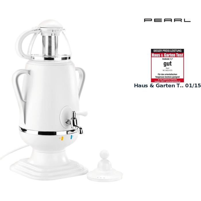 PEARL Samovar: Samovar/Teekettle with glass teapot, 2,300 watts, 3.5 and 0.5 liters (teapot with keep-warm function, samovar, how does it work)