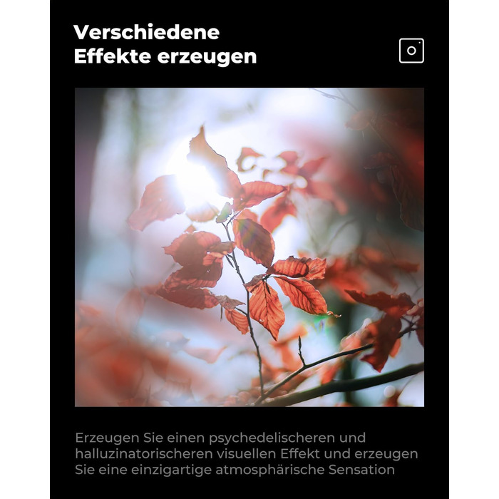 Фільтр K&F CONCEPT Split Dioptrien Prisma для створення ефекту боке та розділеного фону, 72 мм (Nano-Basic)