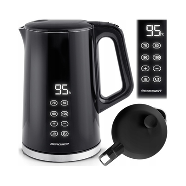 Електричний чайник Berdsen з регулюванням температури, 2200 Вт, сенсорна панель, 1,7 л