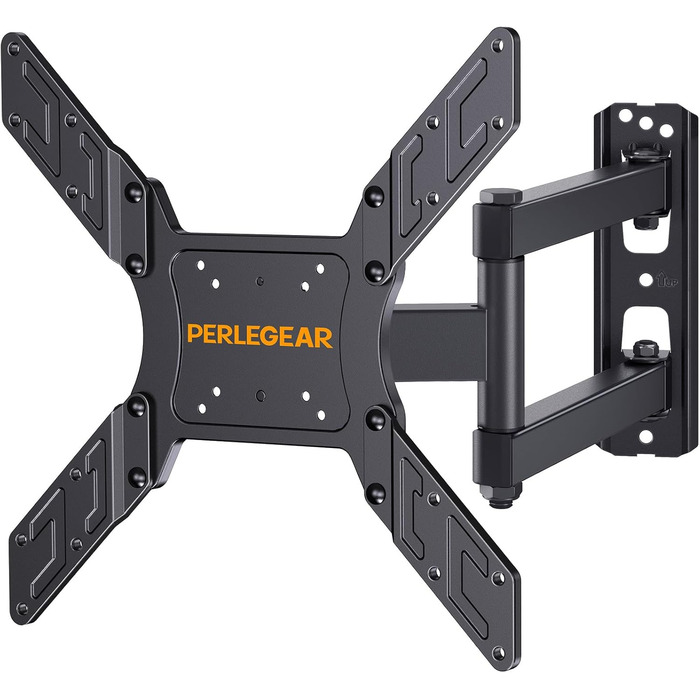 Кріплення для телевізора Perlegear, поворотне та нахильне, для телевізорів 26-60 дюймів (плоских та вигнутих), до 45 кг, VESA 400x400 мм