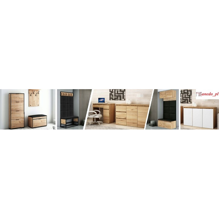 Обувниця з сидінням MG Meble Grzybek, 100 x 50 x 37 см, біла