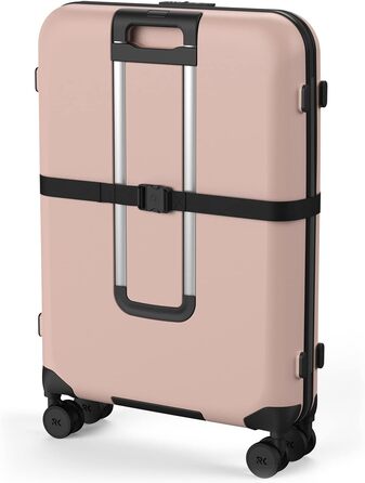 Чемодан Rollink Vega 360, чорний, 104L, 4 колеса, інноваційний замок, міцний, екологічний, для перевірки багажу