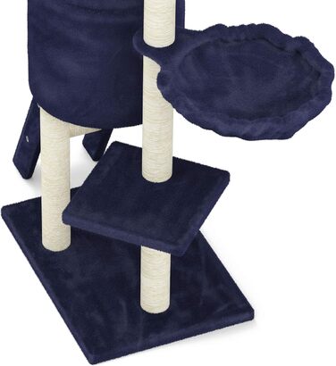 Дерев'яний кігтечка для котів Beltom® Kratzbaum 140 см, блакитний. Ігровий комплекс для котів, кігтеточка, ігровий центр