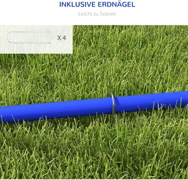 Набір для аджиліті для собак PawHut: 4 елементи, 88x64x95 см (блакитний+білий)