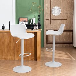 YOUNIKE Adjustable Bar Stools 2-Pack - Faux Leather Kitchen Bar Chairs with Backrest - Counter Height Stools for Bar & Kitchen
