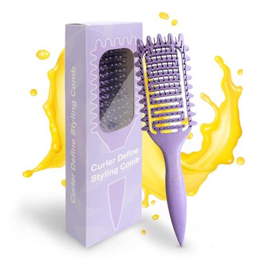 Щітка для кучерявого волосся: формування та завивання кучерів (фіолетовий)