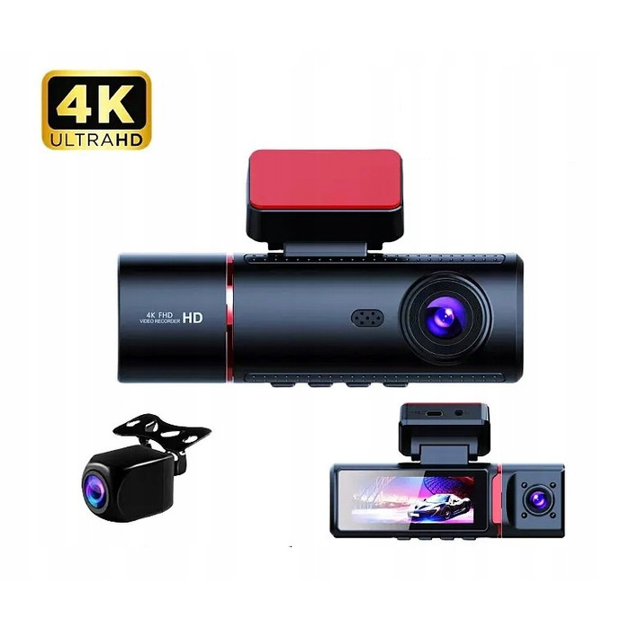 Автомобільний відеореєстратор SIM-AA-DV312 4K UHD, 170°, GPS, Wi-Fi, з акумулятором
