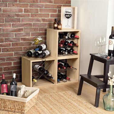 Bottle Holder Brown 28 x 14.5 x H.28 cm RAN8663