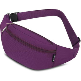 Гірчиця для жінок та чоловіків на пояс, сумочка на стегно, Doggy Bag, сумка для активного відпочинку, спортивна сумка для телефону, сумка через плече, кемпінг, фітнес, велосипед, гаманець, мішечок (фіолетовий)