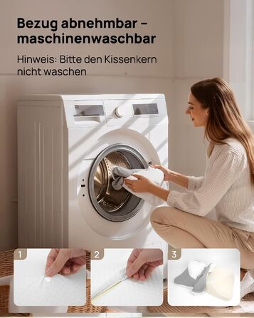 Подушка для шиї Feagar у формі метелика з ефектом пам'яті (Memory Foam), сіра
