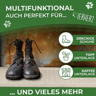 Підставка для миски для собак - непромокальна, нековзна, з високим бортиком - килимок для годування - універсальна - силіконова підставка для миски (чорна, велика) 55x40 см