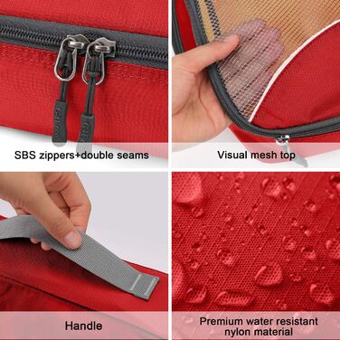 Органайзери для валіз G4Free (3/6/7 шт.) - Набір для подорожей | Кольори: Червоний