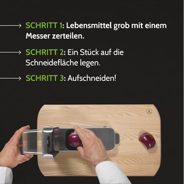 Подрібнювач для овочів Alligator 3094 з нержавіючої сталі - 3 насадки (3x3, 6x6, 12x12 мм) - з контейнером, BPA-free