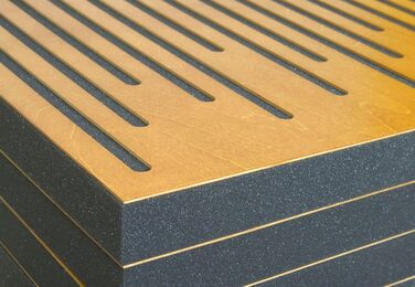 Акустичні панелі з натурального дерева Bluetone Acoustic WaveFuser Wood, 50x50 см, світлий дуб