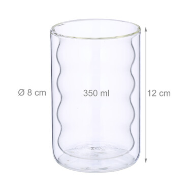 Relaxdays Latte Macchiato Glasses with Spoon