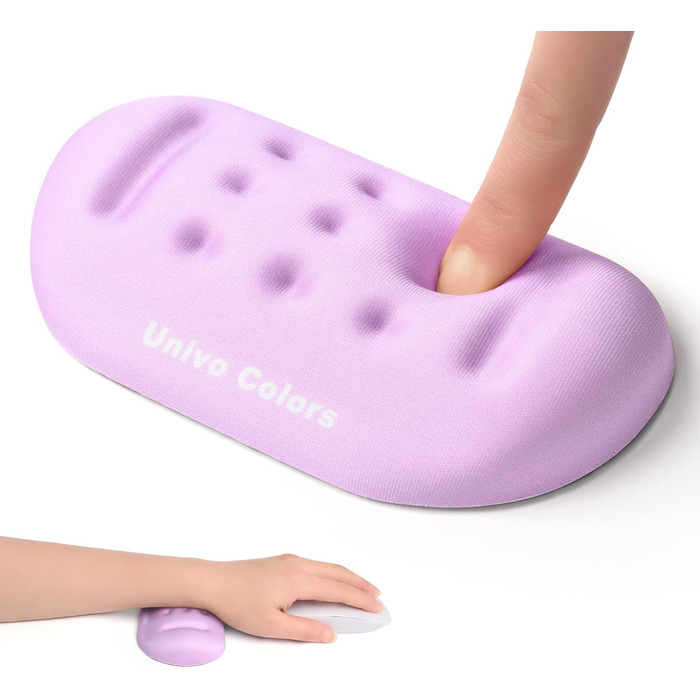 Підкладка для зап'ястя Univo Colors Marineblau з Memory Foam, ергономічна, для комп'ютера, ноутбука, офісу, геймінгу, друку, з гелевим наповнювачем