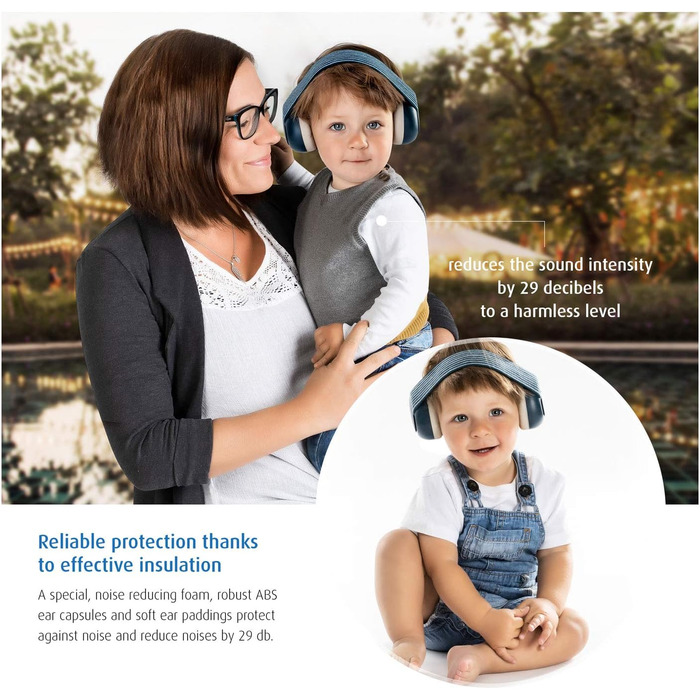 Навушники для захисту слуху Reer Baby SilentGuard для хлопчиків, м'які, легкі, зріст, блакитні (1 шт.)